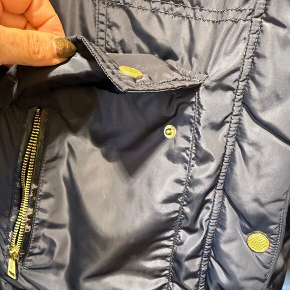 Cole Haan Removable Faux Fur Hooded Long Length Down Coat/Jacket Size S - Picture 5 of 15